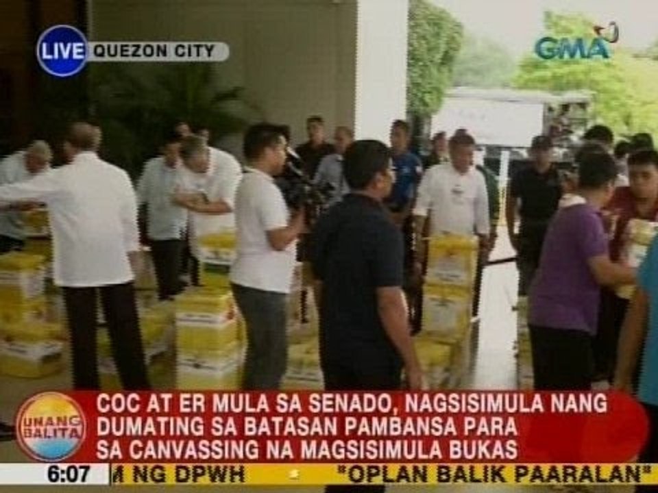 UB: COC at ER mula Senado, nagsisimula nang dumating sa Batasan Pambansa para sa canvassing bukas