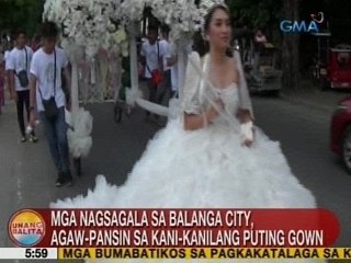 UB: Mga nagsagala sa Balanga City, agaw-pansin sa kani-kanilang puting gown