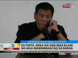 BT: Duterte, hinamon ang media na i-boycott ang kanyang mga presscon