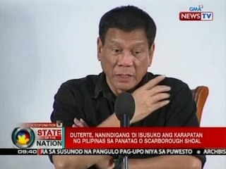 SONA: Duterte, nanindigang 'di isusuko ang karapatan ng Pilipinas sa Panatag Shoal