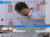 Dayuhan, arestado dahil sa pamemera sa retiradong gurong kinaibigan sa Facebook