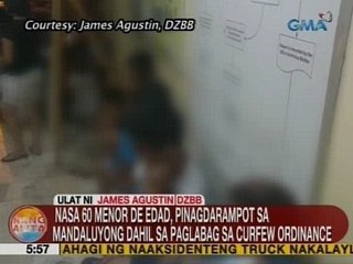 UB: Nasa 60 menor de edad, pinagdarampot sa Mandaluyong dahil sa paglabag sa curfew ordinance