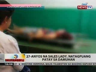 BT: 27-anyos na sales lady, natagpuang patay sa damuhan