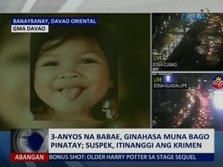 Saksi: 3-anyos na babae, ginahasa muna bago pinatay; suspek, itinanggi ang krimen