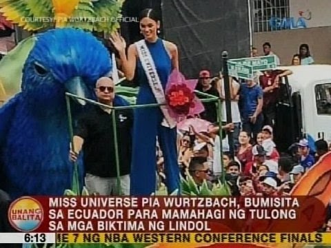 UB: Pia Wurtzbach, bumisita sa Ecuador para mamahagi ng tulong sa mga biktima ng lindol