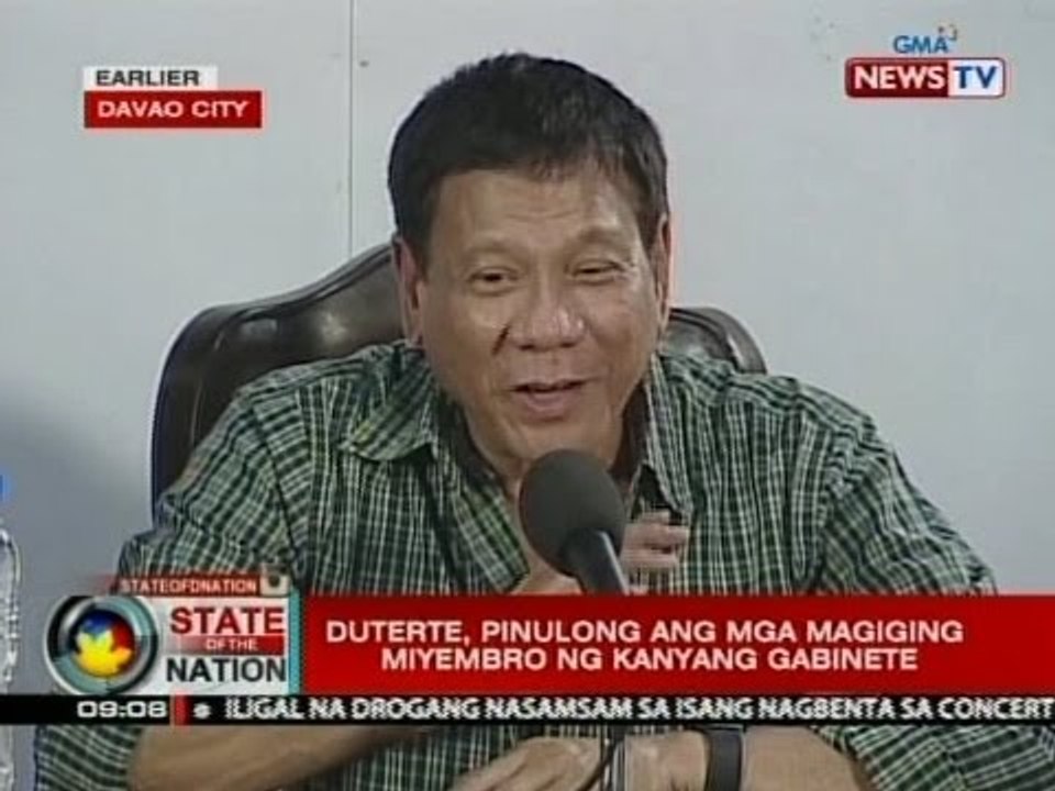 SONA: Duterte, pinulong ang mga magiging miyembro ng kanyang gabinete