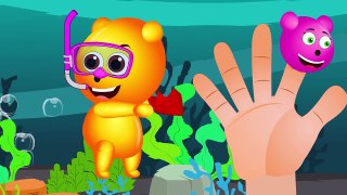 Mega Gummy bear crying crashed paper boat finger family nursery rhymes for kids - Gummybear Toys