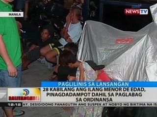 BT: 28 kabilang ang ilang menor de edad, pinagdadampot dahil sa paglabag sa ordinansa