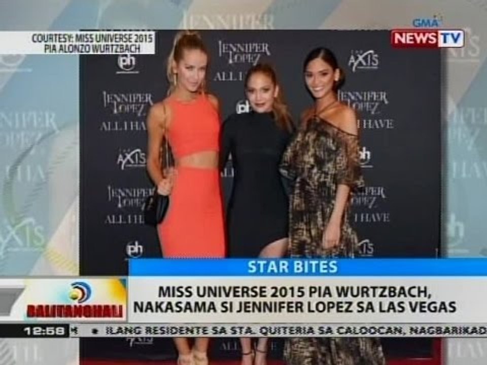 BT: Miss Universe 2016 Pia Wurtzbach, nakasama si Jennifer Lopez sa Las Vegas
