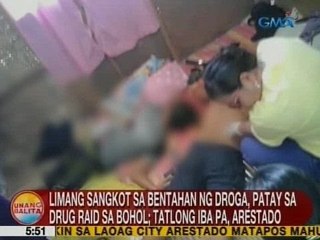 UB: 5 sangkot sa bentahan ng droga, patay sa drug raid sa Bohol