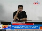 NTG: Panayam sa NUJP kaugnay sa mga pahayag ni Duterte sa media