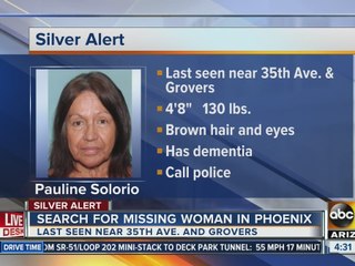 Silver Alert issued for 68-year-old Phoenix woman Pauline Solorio