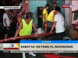 BT: Aabot sa 100 pamilya, nasunugan