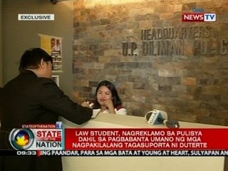 Estudyante, nagreklamo sa dahil sa pagbabanta umano ng mga nagpakilalang tagasuporta ni Duterte