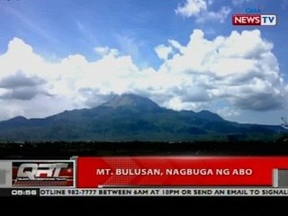 QRT: Mt. Bulusan, nagbuga ng abo