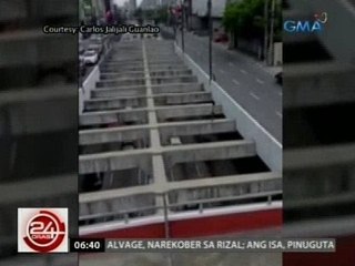 24 Oras: Mga bata, nagpapatintero sa ibabaw ng Quezon Avenue underpass