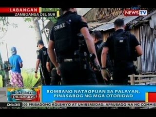BP: Bombang natagpuan sa palayan, pinasabog ng mga otoridad
