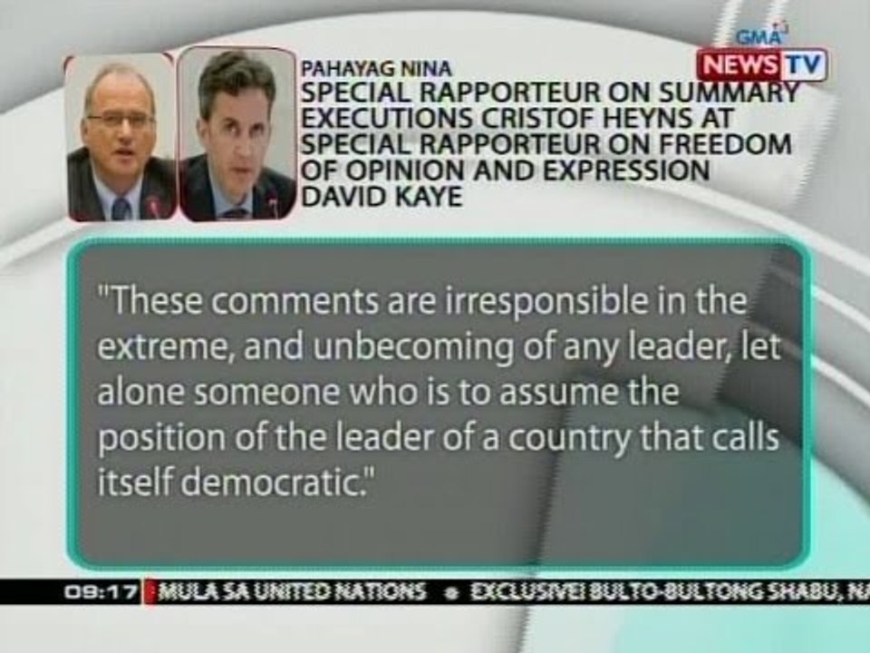 SONA: Pahayag ni Duterte, binatikos ng ilang human rights experts sa UN