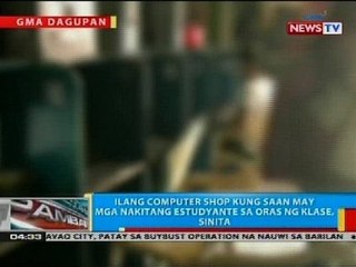 Ilang computer shop kung saan may mga nakitang estudyante sa oras ng klase, sinita