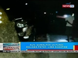 Video herunterladen: BP: AUV, sumalpok sa puno; dalawa patay, lima sugatan