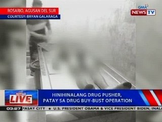 NTVL: Hinihinalang drug pusher, patay sa drug-bust operation