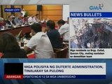 Saksi: Mga polisiya ng Duterte Administration, tinalakay sa pulong