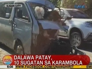 UB: 2 patay, 10 sugatan sa karambola sa Iligan City