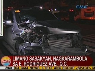 UB: 5 sasakyan, nagkarambola sa E. Rodriguez Ave., QC