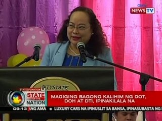 SONA: Magiging bagong kalihim ng DOT, DOH at DTI, ipinakilala na