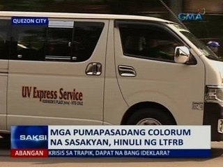 SAKSI: Mga pumapasadang colorum na sasakyan, hinuli ng LTFRB