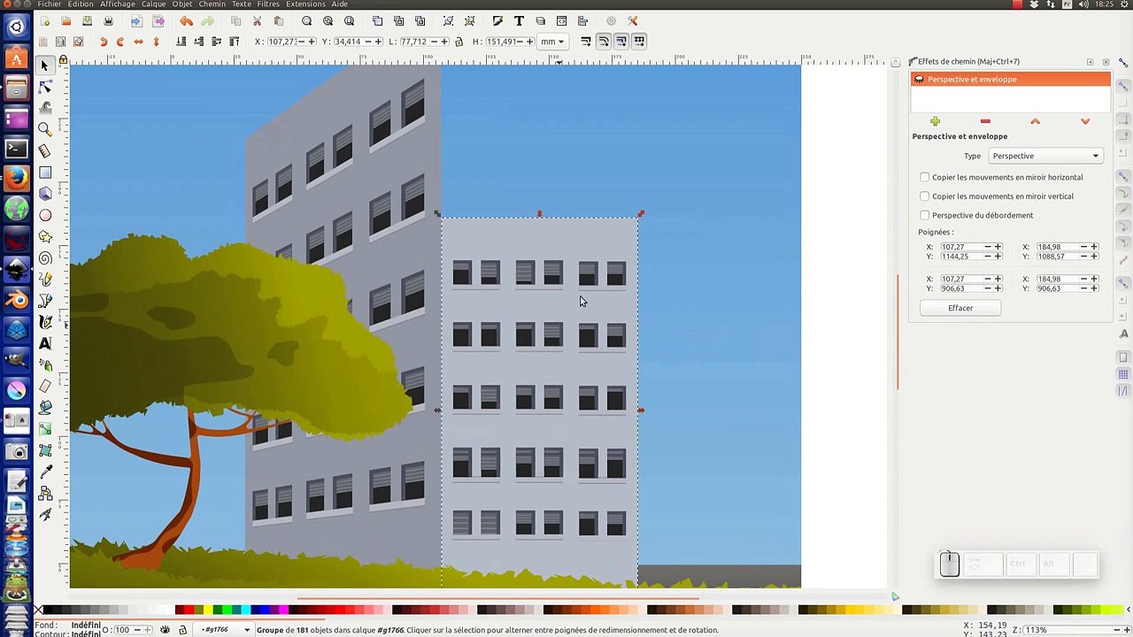 Tuto inkscape : Créer un immeuble en perspective