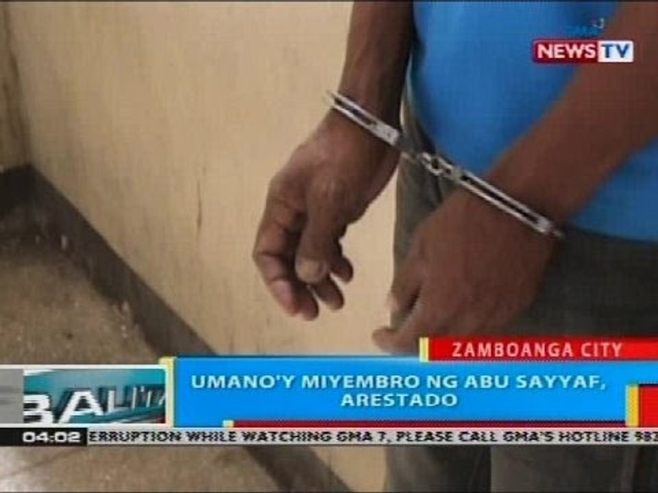 BP: Umano'y miyembro ng Abu Sayyaf, arestado