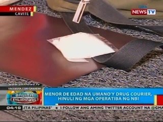Menor de edad na umano'y drug courier, hinuli ng mga operatiba ng NBI
