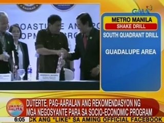 UB: Duterte, pag-aaralan ang rekomendasyon ng mga negosyante para sa Socio-Economic Program