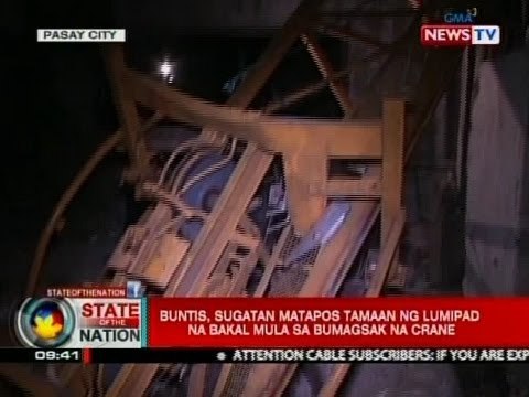 SONA: Buntis, sugatan matapos tamaan ng lumipad na bakal mula sa bumagsak na crane
