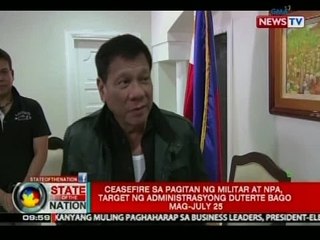 Ceasefire sa pagitan ng militar at NPA, target ng administrasyong Duterte bago mag-July 25