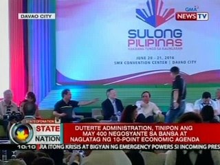 Duterte admin., tinipon ang may 400 negosyante sa bansa at naglatag ng 10-point economic agenda