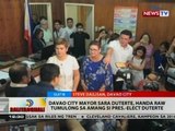 BT: Davao City Mayor Sara Duterte, handa raw tumulong sa mang si Pres.-elect Duterte