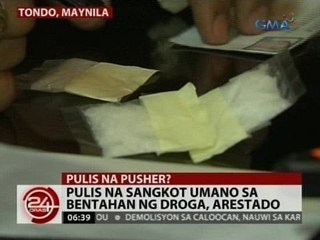 24 Oras: Pulis na sangkot umano sa bentahan ng droga, arestado