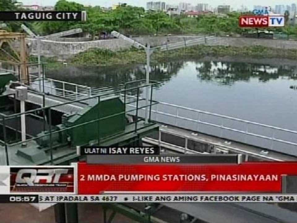 QRT: 2 MMDA pumping stations, pinasinayaan