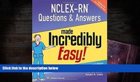Audiobook  NCLEX-RN Questions   Answers Made Incredibly Easy (Incredibly Easy! SeriesÂ®) Susan A.