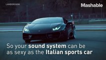 These deluxe speakers are made from Lamborghini exhaust pipes HD2