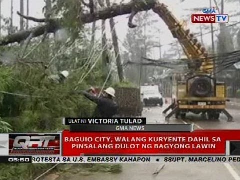 QRT: Baguio City, walang kuryente dahil sa pinsalang dulot ng Bagyong Lawin