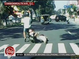 24 Oras: Senior citizen na tumatawid sa pedestrian lane, na-hit-and-run ng motorsiklo