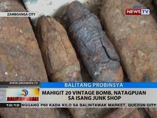 Mahigit 20 vintage bomb, natagpuan sa isang junk shop