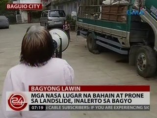 24 Oras: Mga nasa lugar na bahain at prone sa landslide, inalerto sa bagyo