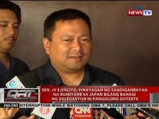 Sen. JV Ejercito, pinayagan ng Sandiganbayan na bumiyahe sa Japan