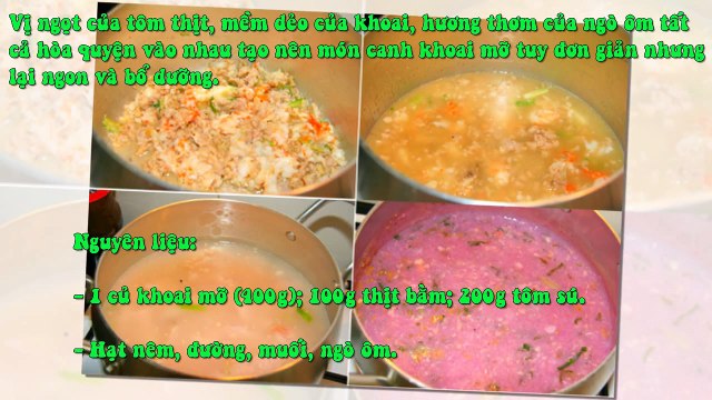 Canh Khoai Mỡ Nấu Tôm Thịt