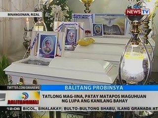 BT: Tatlong mag-iina, patay matapos maguhuan ng lupa ang kanilang bahay