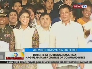 BT: Duterte at Robredo, nagkita at nag-usap sa AFP change of command rites